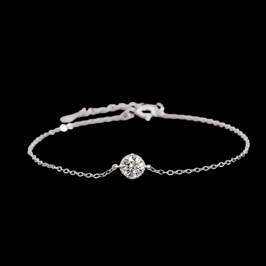Pulsera Minimalista de Plata 925 con Moissanita