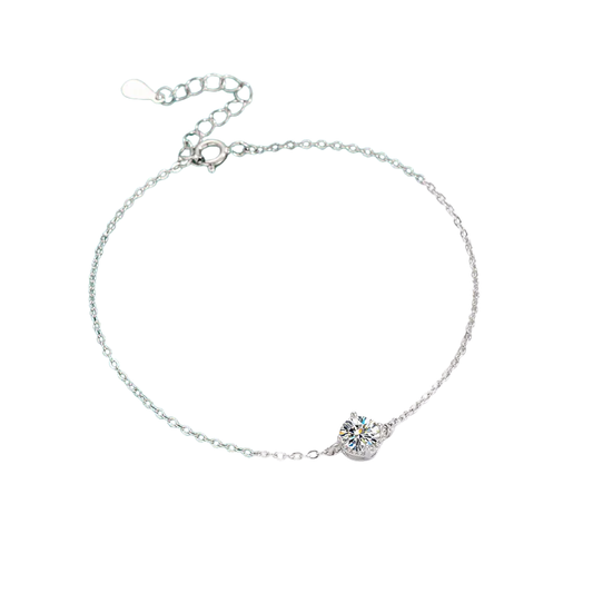 Pulsera Minimalista de Plata 925 con Moissanita